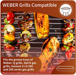 DOBI (30-Pack) Weber Grills Compatible Drip Pans, Bulk Package, Aluminum Foil BBQ Grease Pans, 7.5" x 5"