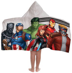 Jay Franco Marvel Avengers Hooded Bath/Pool/Beach Towel, Gray