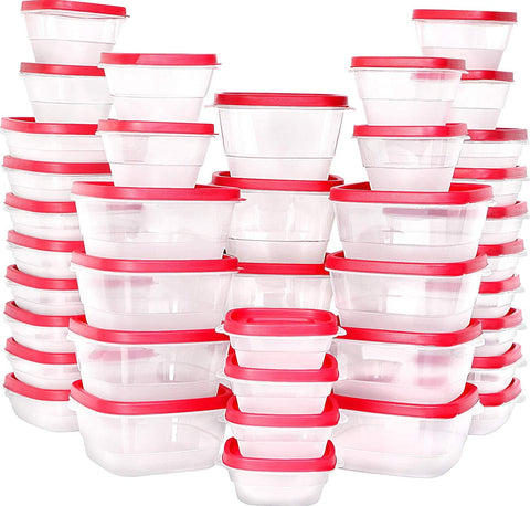 Utopia Kitchen 80 Piece Plastic Food Storage Container Set [40 Container and 40 Lids]