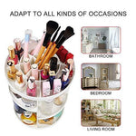 sanipoe 360 Rotating Makeup Organizer, DIY Adjustable Makeup Carousel Spinning Holder Storage Rack, Large Capacity Make up Caddy Shelf Cosmetics Organizer Box, Best for Countertop, Black