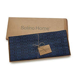 Solino Home 100% Pure Linen Checks Table Runner – Natural & White Check Table Runner – 14 x 72 Inch Runner for Dinner, Indoor and Outdoor Use