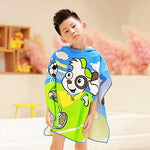 Kids Hooded Beach Bath Towel for Age 2-7 Years - Swim Pool Coverup Poncho Cape Multi-use for Bath/Shower/Pool/Swim 24" x 48" (Butterfly)