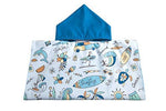 Kids Hooded Beach Bath Towel for Age 2-7 Years - Swim Pool Coverup Poncho Cape Multi-use for Bath/Shower/Pool/Swim 24" x 48" (Butterfly)