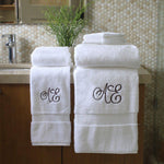 Bath Linens for Home, Office, and Gifts. Hotel Collection 100% USA Made Organic Cotton 2-Piece Wash Cloth Set - White - 13"X13" Super Absorbent