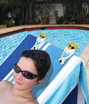 Margarita BocaClips by O2COOL, Beach Towel Holders, Clips, Set of two, Beach, Patio or Pool Accessories, Portable Towel Clips, Chip Clips, Secure Clips, Assorted Styles