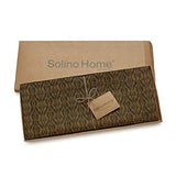 Solino Home 100% Pure Linen Checks Table Runner – Natural & White Check Table Runner – 14 x 72 Inch Runner for Dinner, Indoor and Outdoor Use