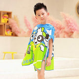 Kids Hooded Beach Bath Towel for Age 2-7 Years - Swim Pool Coverup Poncho Cape Multi-use for Bath/Shower/Pool/Swim 24" x 48" (Butterfly)