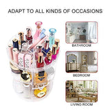 sanipoe 360 Rotating Makeup Organizer, DIY Adjustable Makeup Carousel Spinning Holder Storage Rack, Large Capacity Make up Caddy Shelf Cosmetics Organizer Box, Best for Countertop, Black