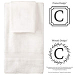 Bath Linens for Home, Office, and Gifts. Hotel Collection 100% USA Made Organic Cotton 2-Piece Wash Cloth Set - White - 13"X13" Super Absorbent