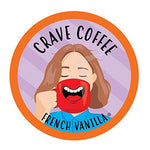 Crave Coffee Flavored Coffee Variety Pack, Compatible with 2.0 K-Cup Brewers, 100 Count