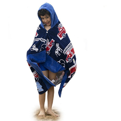 Bavilk Kids Children Hooded Poncho Dinosaur Swim Beach Bath Towel for Girls / Boys
