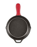 Lodge 12 Inch Cast Iron Skillet. Pre-Seasoned Cast Iron Skillet with Red Silicone Hot Handle Holder.