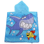 Kids Hooded Beach Bath Towel for Age 2-7 Years - Swim Pool Coverup Poncho Cape Multi-use for Bath/Shower/Pool/Swim 24" x 48" (Butterfly)