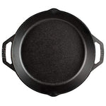 Lodge 12 Inch Cast Iron Skillet. Pre-Seasoned Cast Iron Skillet with Red Silicone Hot Handle Holder.