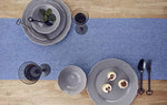 Solino Home 100% Pure Linen Checks Table Runner – Natural & White Check Table Runner – 14 x 72 Inch Runner for Dinner, Indoor and Outdoor Use