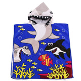 Kids Hooded Beach Bath Towel for Age 2-7 Years - Swim Pool Coverup Poncho Cape Multi-use for Bath/Shower/Pool/Swim 24" x 48" (Butterfly)